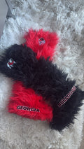 Long fur boots over the knee