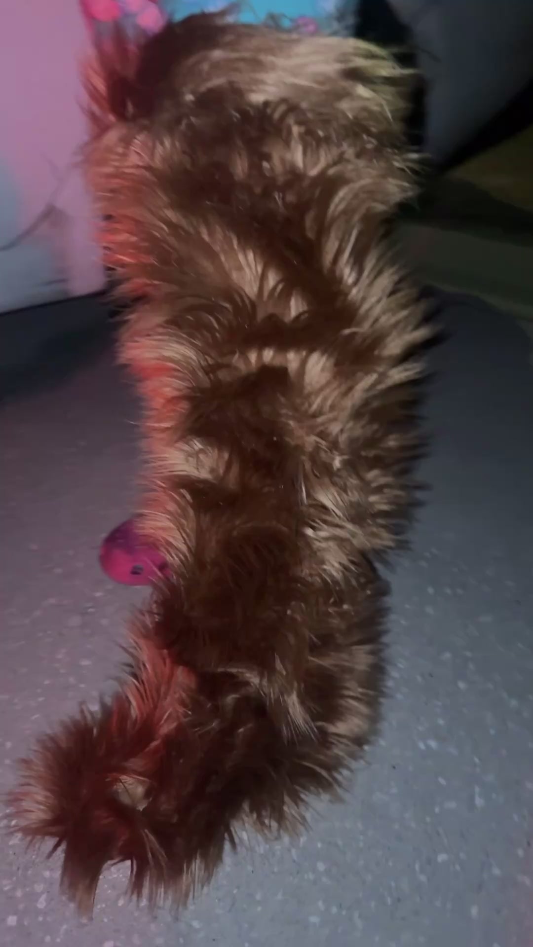 Long fur boots over the knee